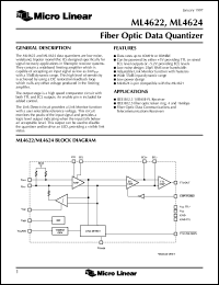 ML4624CP datasheet: Fiber optic data quantizer ML4624CP