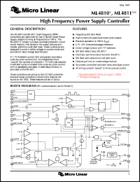 ML4810CS datasheet: High frequency power supply controller ML4810CS