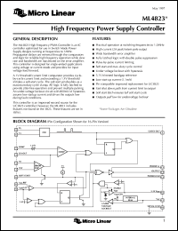 ML4823IS datasheet: High frequency power supply controller ML4823IS