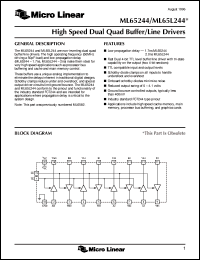 ML65244CK datasheet: High speed dual quad buffer/line drivers ML65244CK