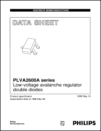 PLVA2662A datasheet: Low-voltage avalanche regulator double diodes PLVA2662A