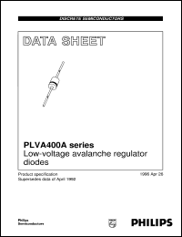 PLVA453A datasheet: Low-voltage avalanche regulator diodes PLVA453A
