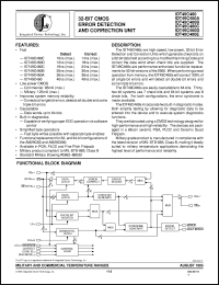 IDT49C460CFF datasheet: 32-bit CMOS error detection and correction unit IDT49C460CFF