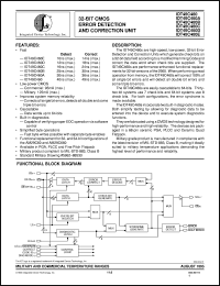 IDT49C460EFFB datasheet: 32-bit CMOS error detection and correction unit IDT49C460EFFB