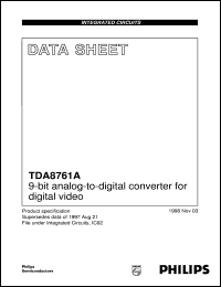 TDA8761AM/C1 datasheet: 9-bit analog-to-digital converter for digital video TDA8761AM/C1