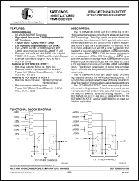 IDT74FCT162543ETEB datasheet: Fast CMOS 16-bit latched transceiver IDT74FCT162543ETEB