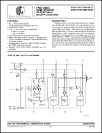 IDT74FCT161TQ datasheet: Fast CMOS synchronous presettable binary counters IDT74FCT161TQ