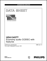 UDA1343TT datasheet: Economy audio CODEC with features UDA1343TT