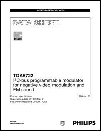 TDA8722M/C1 datasheet: I2C-bus programmable modulator for negative video modulation and FM sound TDA8722M/C1