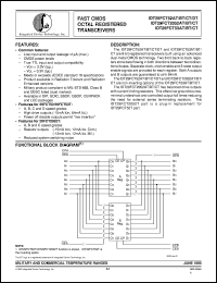 7429FCT52CTPY datasheet: Fast CMOS octal registered transceiver 7429FCT52CTPY