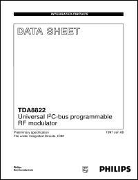 TDA8822T/C1 datasheet: Universal I2C-bus programmable RF modulator TDA8822T/C1