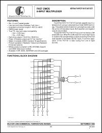 IDT74FCT151CTEB datasheet: Fast CMOS  8-input multiplexer IDT74FCT151CTEB