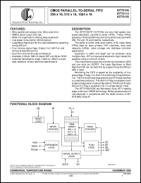 IDT72105L25SO datasheet: CMOS parallel-to-serial fifo 256x16, 512x16, 1024x16 IDT72105L25SO