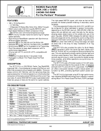 IDT71215S12PF datasheet: BiCMOS staticRAM 240K (16K x 15-bit) cache-tag RAM IDT71215S12PF