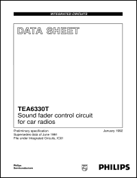 TEA6330T/V1 datasheet: Sound fader control circuit for car radios TEA6330T/V1