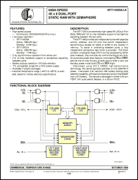 IDT71342SA55PF datasheet: High-speed 4K x 8 dual-port static RAM with semaphore IDT71342SA55PF