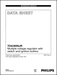 TDA3609JR datasheet: Multiple voltage regulator with switch and ignition buffers TDA3609JR