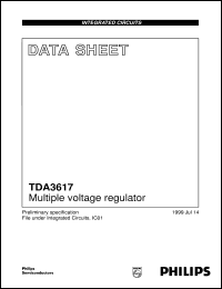 TDA3617J/N1 datasheet: Multiple voltage regulator TDA3617J/N1