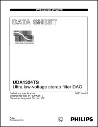 UDA1324TS/N1 datasheet: Ultra low-voltage stereo filter DAC UDA1324TS/N1