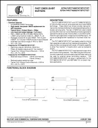 IDT54FCT162827ETPFB datasheet: Fast CMOS 20-bit buffer IDT54FCT162827ETPFB