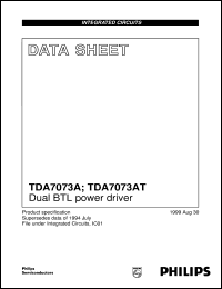 TDA7073/N1 datasheet: Dual BTL power driver TDA7073/N1