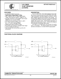 IDT74FCT163374PV datasheet: 3.3 CMOS 16-bit register (3-state) IDT74FCT163374PV