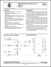 IDT72142L35P datasheet: CMOS sreial-to-parallel FIFO 2048 x 9, 4096 x 9 IDT72142L35P