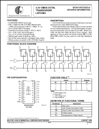 IDT54FCT3573ASO datasheet: 3.3V CMOS octal transparent latche IDT54FCT3573ASO