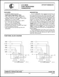 IDT74FCT163952CPF datasheet: 3.3V CMOS octal transparent latche IDT74FCT163952CPF