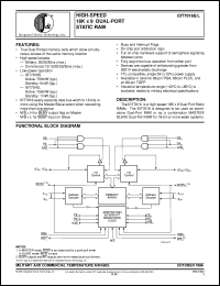 IDT7016S12J datasheet: High-speed 16K x 9 dual-port static RAM IDT7016S12J