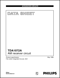 TDA1072A/V4 datasheet: AM receiver circuit TDA1072A/V4