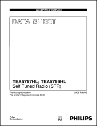 TEA5759HL datasheet: Self Tuned Radio (STR) TEA5759HL
