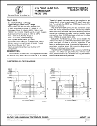 IDT54FCT163652E datasheet: 3.3V CMOS 16-bit bus transceiver/register IDT54FCT163652E