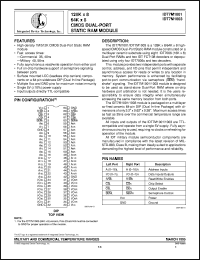 IDT7M1003S50CB datasheet: 128K x 8,64 x 8 CMOS dual-port static RAM module IDT7M1003S50CB