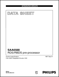 SAA6588 datasheet: RDS/RBDS pre-processor SAA6588