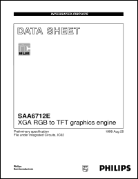 SAA6712E datasheet: XGA RGB to TFT graphics engine SAA6712E