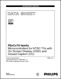 P87C770AAR/04 datasheet: Microcontrollers for NTSC TVs with On-Screen Display (OSD) and Closed Caption (CC) P87C770AAR/04