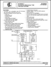 IDT79RV304125J datasheet: Integrated RIScontroller for low-cost systems IDT79RV304125J