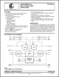 IDT70V07S25J datasheet: High-speed 3.3V 32K x 8 dual-port static RAM IDT70V07S25J