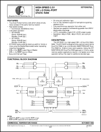 IDT70V07L55PF datasheet: High-speed 3.3V 32K x 8 dual-port static RAM IDT70V07L55PF