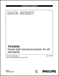 TDA3858 datasheet: Quasi-split sound processor for all standards TDA3858