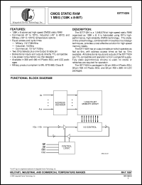 IDT71024S20Y datasheet: CMOS static RAM 1 meg (128K x 8-bit) IDT71024S20Y