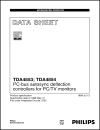 TDA4853 datasheet: I2C-bus autosync deflection controllers for PC/TV monitors TDA4853