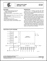 IDT7187L55L22B datasheet: CMOS static RAM 64K (64K x 1-bit) IDT7187L55L22B