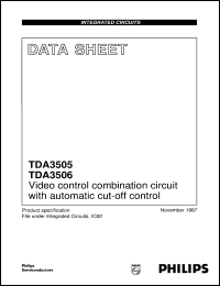 TDA3505/V1 datasheet: Video control combination circuit with automatic cut-off control TDA3505/V1