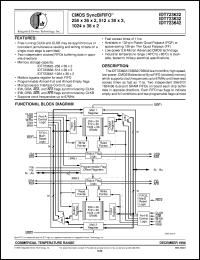 IDT723642L30PQF datasheet: CMOS syncBiFIFO 256 x 36 x 2, 512 x 36 x 2, 1024 x 36 x 2 IDT723642L30PQF