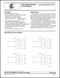 IDT54FCT162344CTEB datasheet: Fast CMOS address/clock driver IDT54FCT162344CTEB