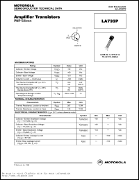 LA733P datasheet: Silicon PNP amplifier transistor LA733P