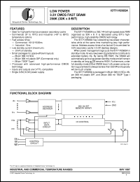 IDT71V256SA12PZ datasheet: Low power 3.3V CMOS fast SRAM 256K (32 x 8-bit) IDT71V256SA12PZ