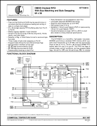 IDT723613L30PQF datasheet: CMOS clocked FIFO with bus matching and byte swapping 64 x 36 IDT723613L30PQF